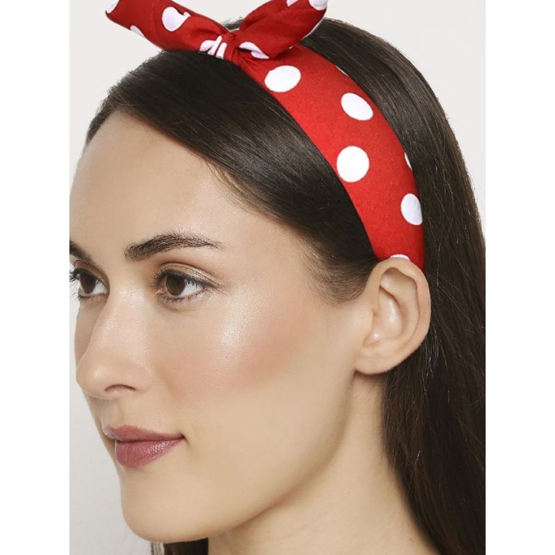 Oomph Red Polka Dots Knotted Bow Fashion Hair Band Head Band Buy Oomph Red Polka Dots Knotted 9683