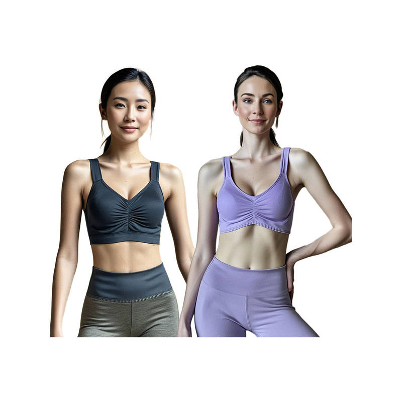 Secrets By ZeroKaata Assorted Solid Lightly Padded Sports Bra Women (Pack of 2) (XS)