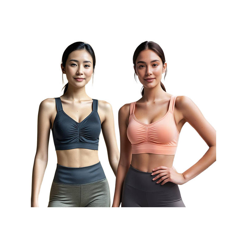 Secrets By ZeroKaata Assorted Solid Lightly Padded Sports Bra Women (Pack of 2) (XS)