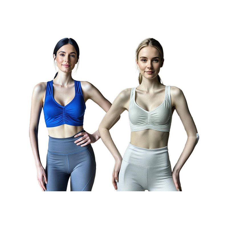 Secrets By ZeroKaata Assorted Solid Lightly Padded Sports Bra Women (Pack of 2) (XS)