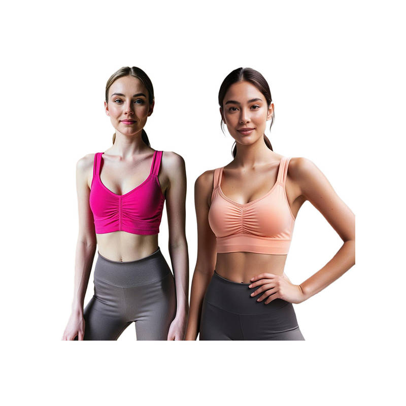 Secrets By ZeroKaata Assorted Solid Lightly Padded Sports Bra Women (Pack of 2) (XS)