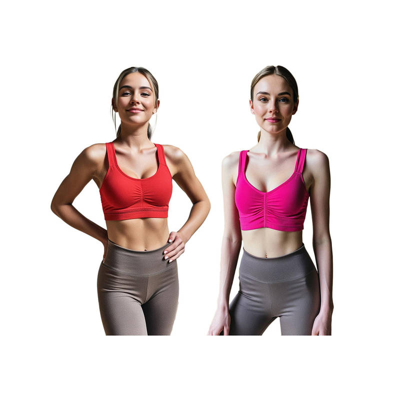 Secrets By ZeroKaata Assorted Solid Lightly Padded Sports Bra Women (Pack of 2) (XS)