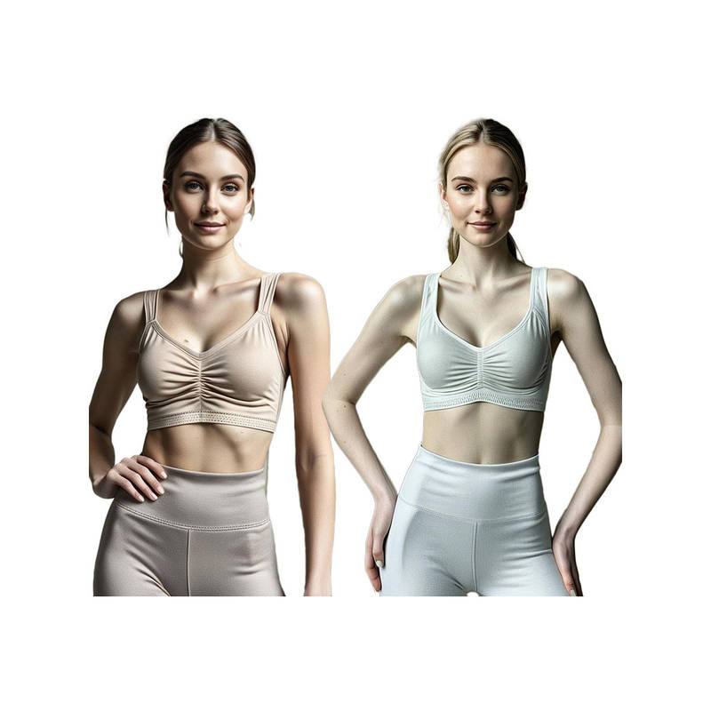 Secrets By ZeroKaata Assorted Solid Lightly Padded Sports Bra Women (Pack of 2) (XS)