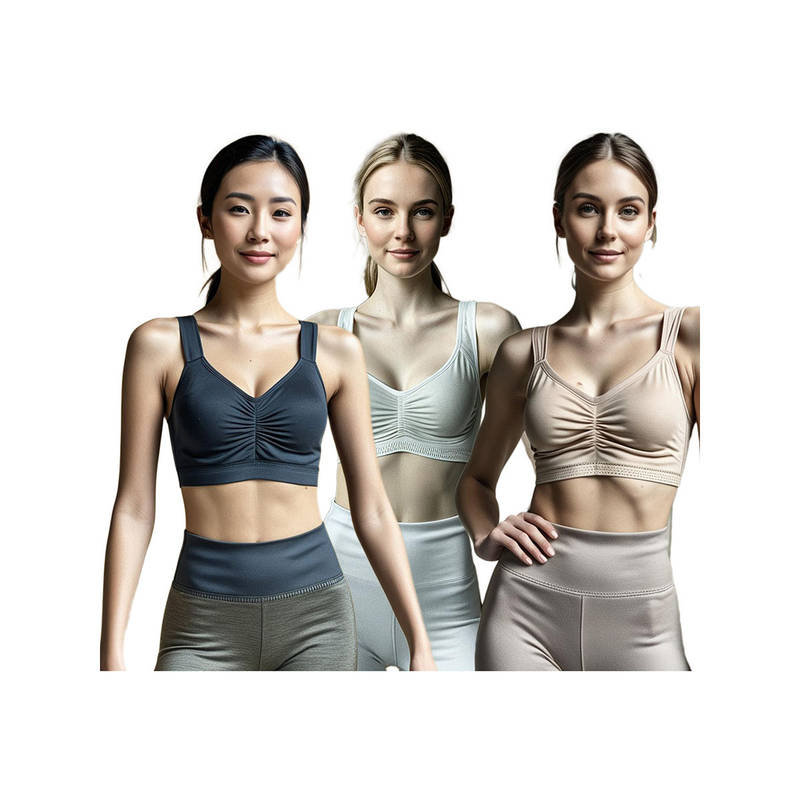 Secrets By ZeroKaata Assorted Solid Lightly Padded Sports Bra Women (Pack of 3) (XS)