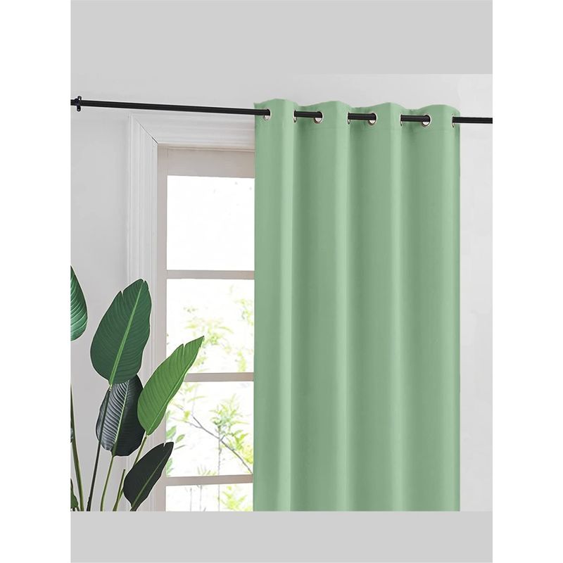 Urban Space Faux Silk Blackout Curtains 5 Ft For Window With Eyelets