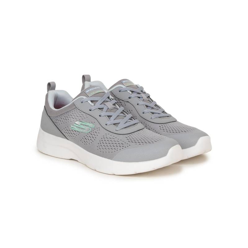 SKECHERS Women Grey Dynamight 2 Running Shoes (UK 4)