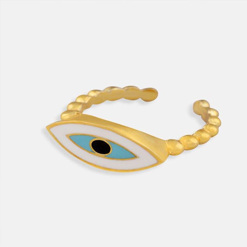 Juju-18k Yellow Gold Petit Evil Eye Signet Ring – Fine Jewels Australia