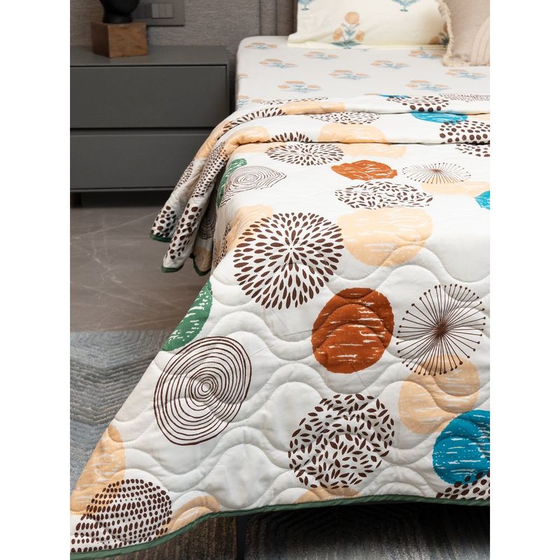 Urban Space 3 Layer Reversible Microfiber Ac Blanket - Turkey - Brown (Single)