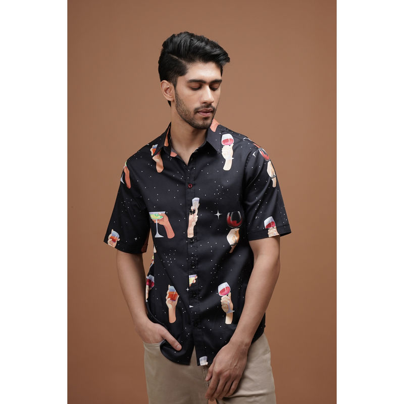 CLUBHAVANA Black High Spirits Print Shirt (S)