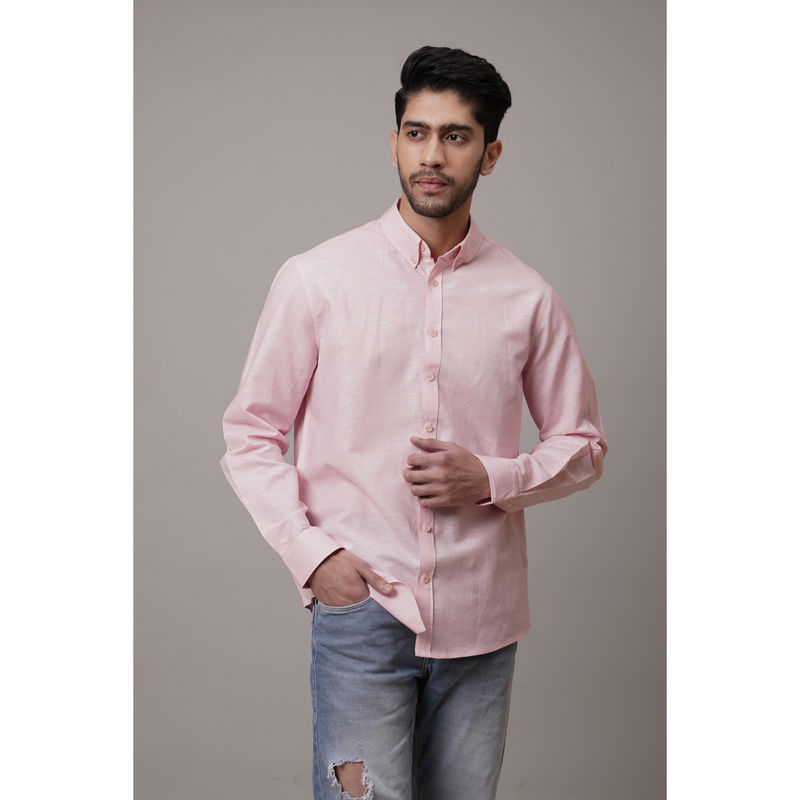 CLUBHAVANA Pink Blush Linen Shirt (S)