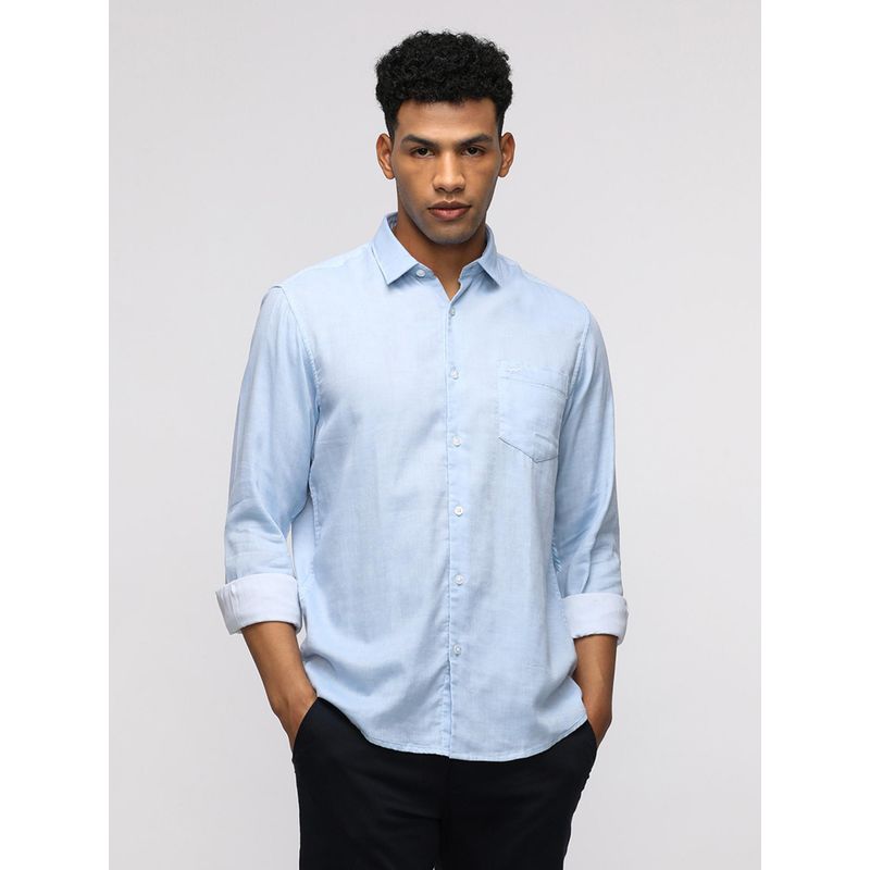 Crocodile Comfort Fit Sport Light Blue Shirt for Casual Style (44)
