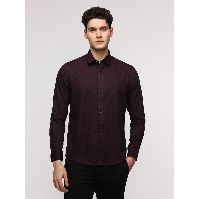 Crocodile Full Sleeve Wine Shirt for Trendy Style (46)