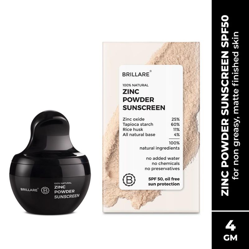 Brillare Zinc Powder Sunscreen SPF 50 - Ivory 01