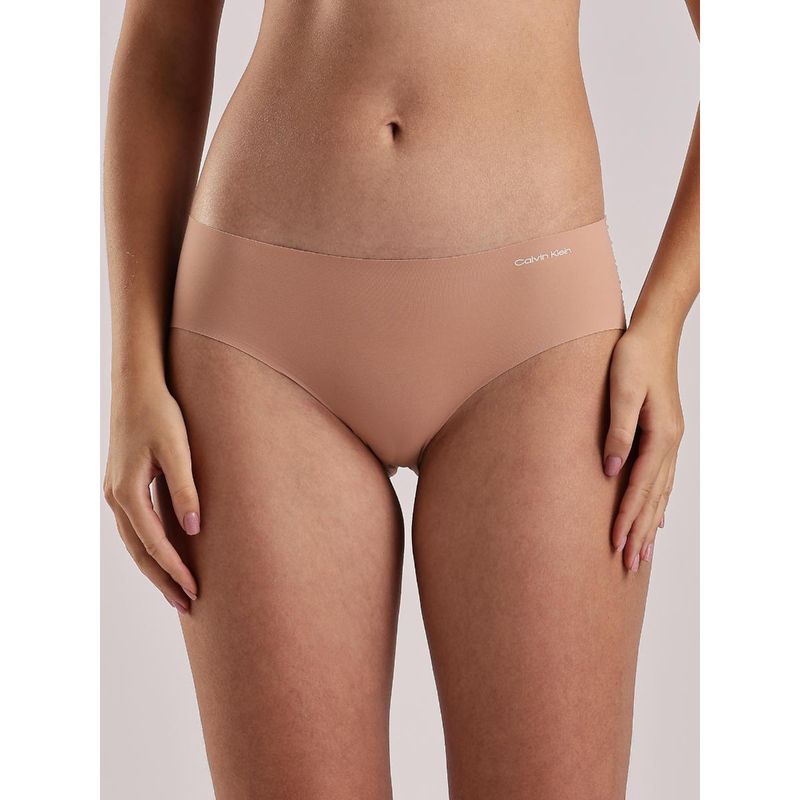 Calvin Klein Mid Rise Solid Beige Seamless Hipster (M)