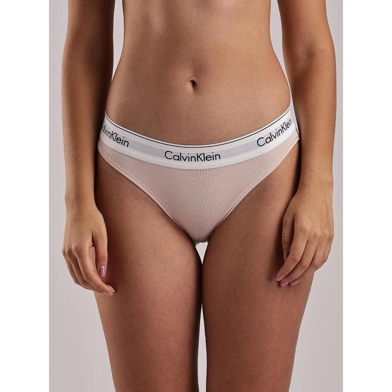 Calvin Klein Mid Rise Solid Pink Hipster (XS)