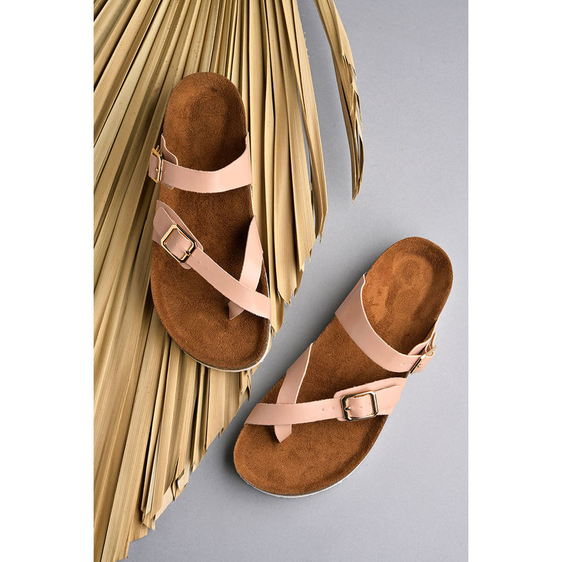 MOZAFIA Womens Peach Sandals (UK 4)