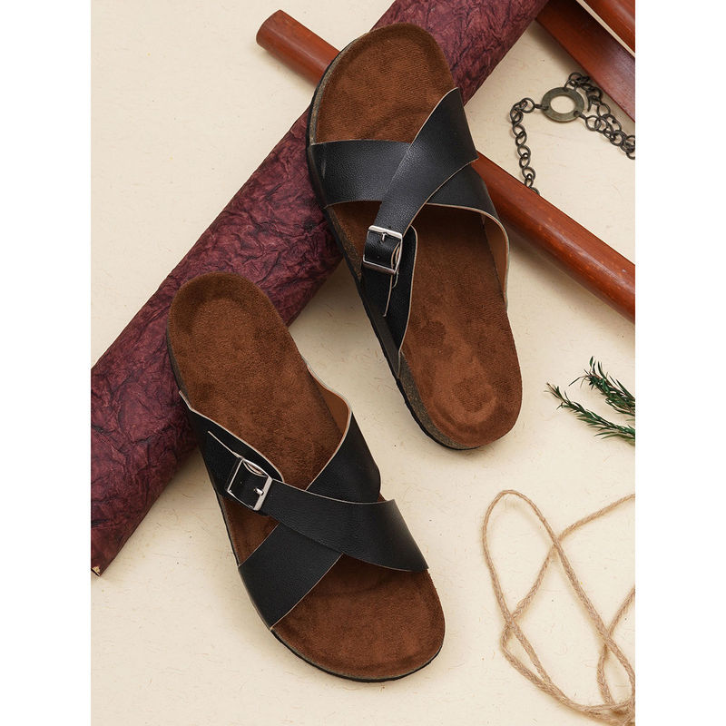 MOZAFIA Womens Black Sandals (UK 4)