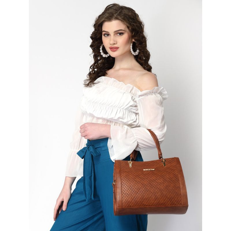 Buy LaFille Tan Women's Textured Handheld bag Online