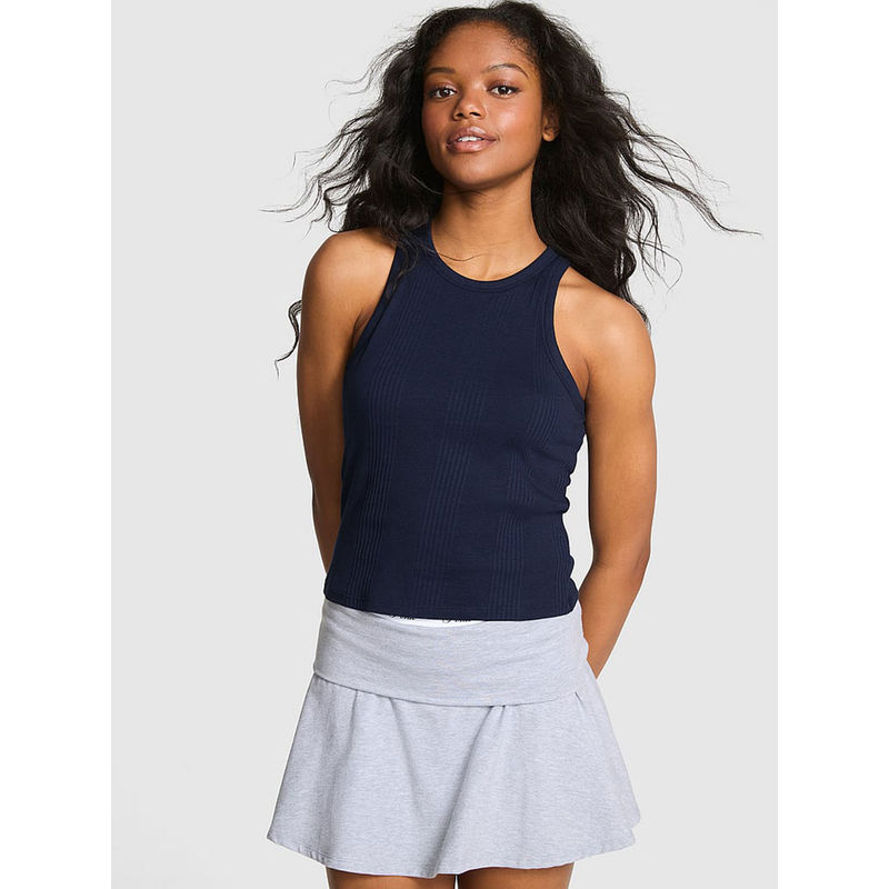 Victoria's Secret Navy Blue Multi Rib Tank Top (XS)