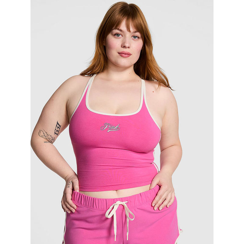 Victoria's Secret Pink All-Day Cotton Halter Neck Tank Top (S)