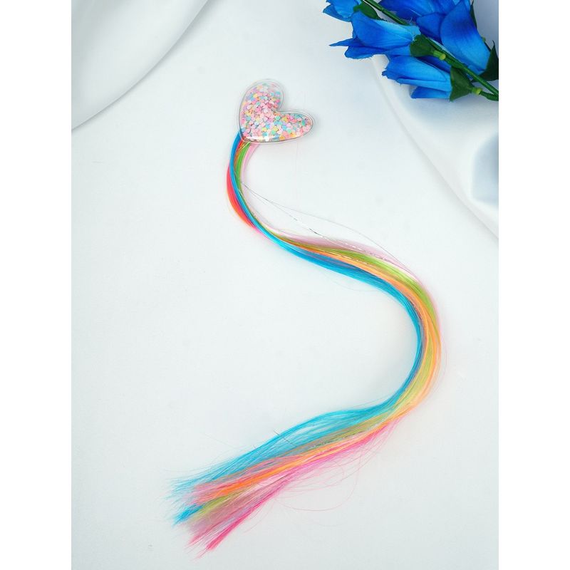The Cutians Glitter Heart Hair Extension Clips Multicolor Buy The