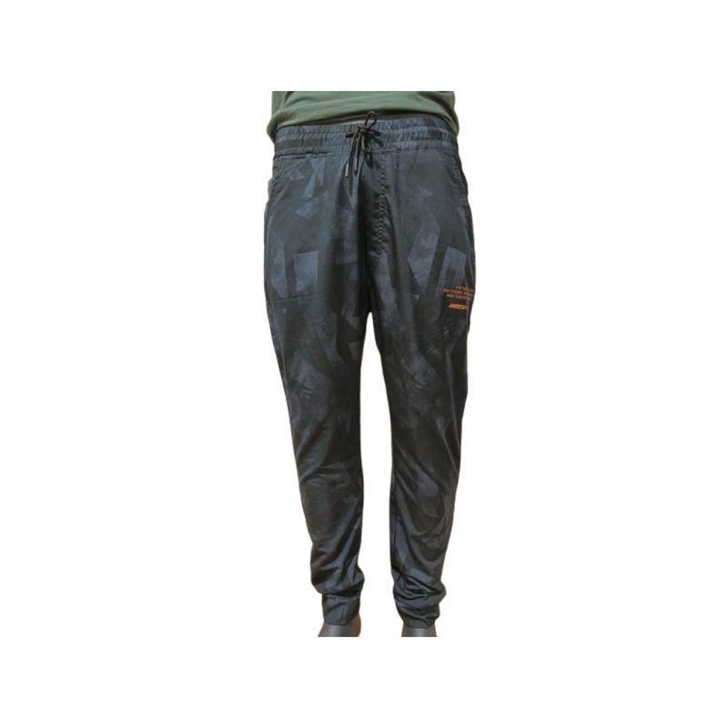 Being Human Men Blue Polyester Abstract Tapered Track Pant (34)