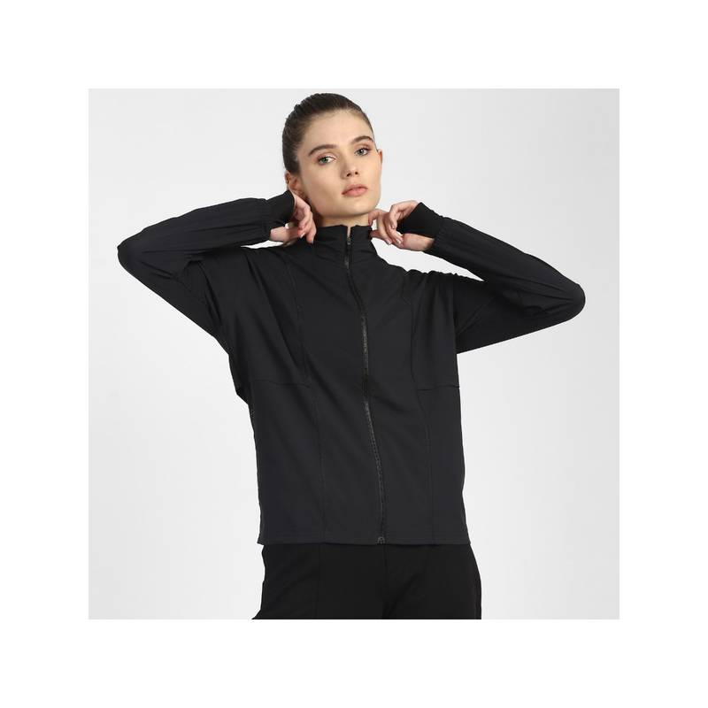 Reebok WOR Run Woven Wind Jacket Black Running Jacket (XL)