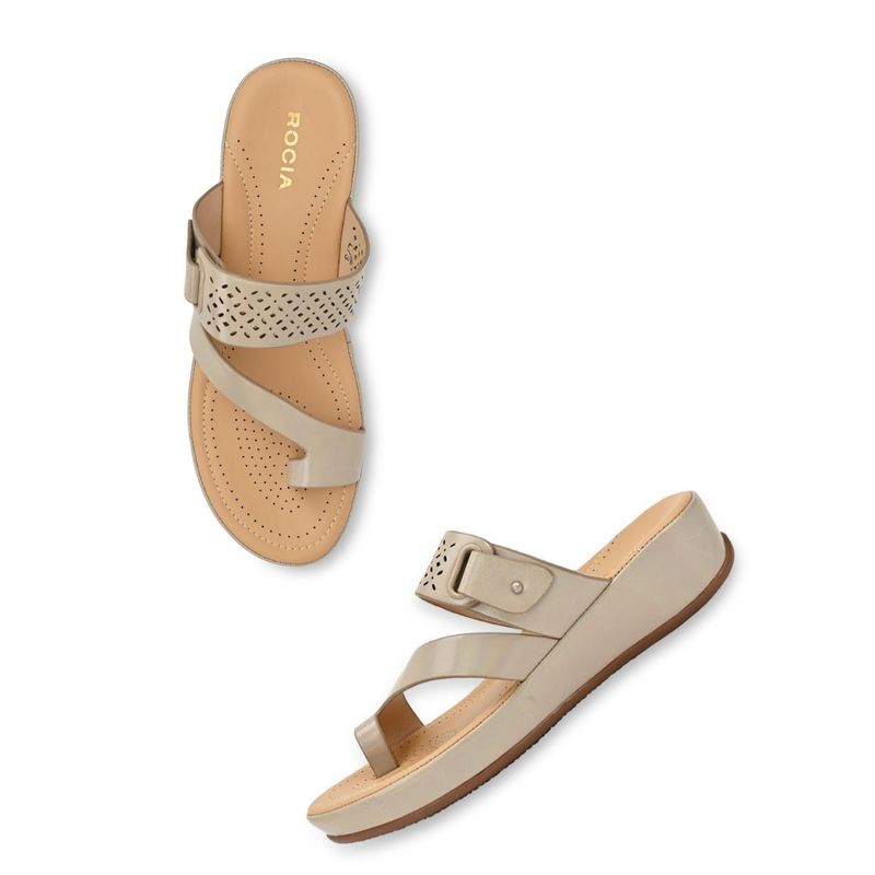 ROCIA By Regal Beige Women Comfort Casual Sandals (EURO 37)