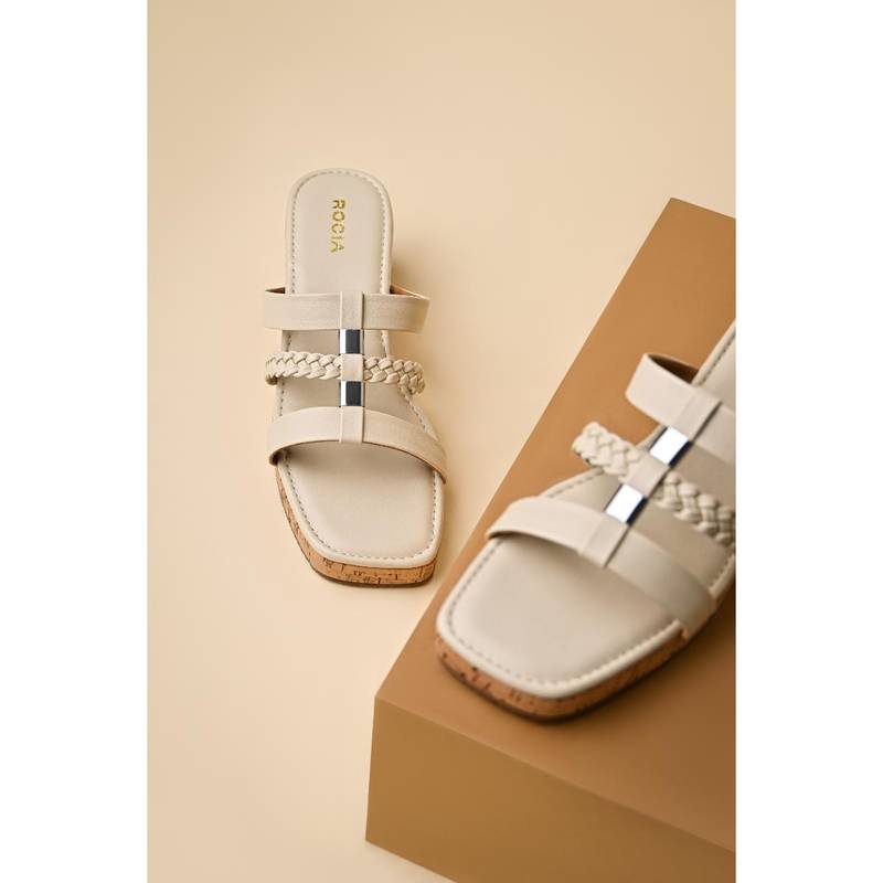 ROCIA By Regal Beige Women Casual Wedges (EURO 37)