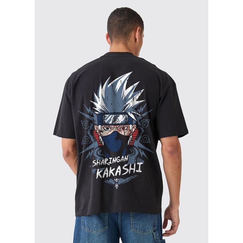 PRONK Sharingan Kakashi Men Oversized Printed T-Shirt (M)