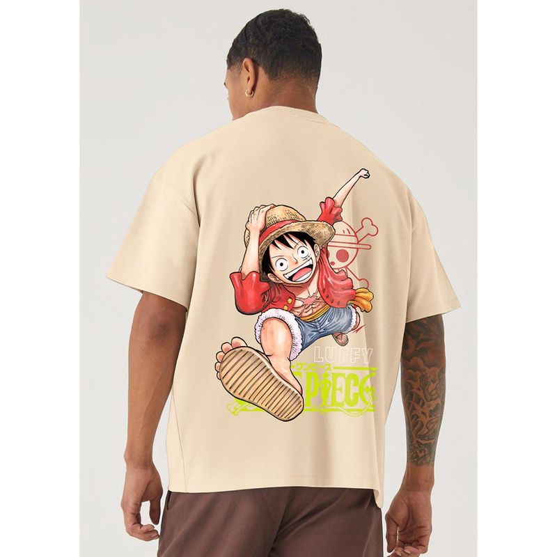 PRONK Run Luffy Men Oversized Printed T-Shirt (S)