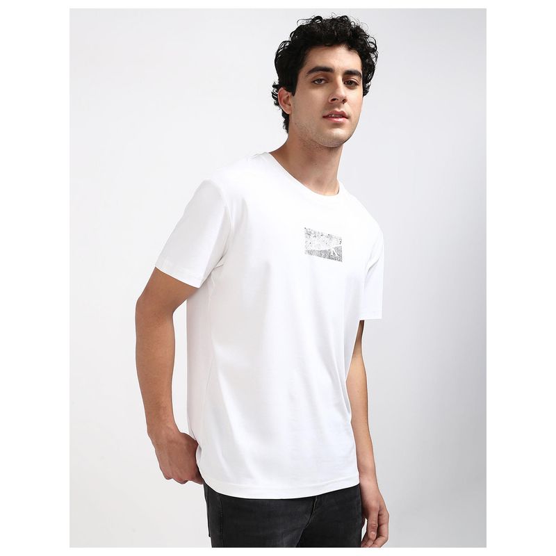 Calvin Klein Mens White Color T-Shirt (XL)