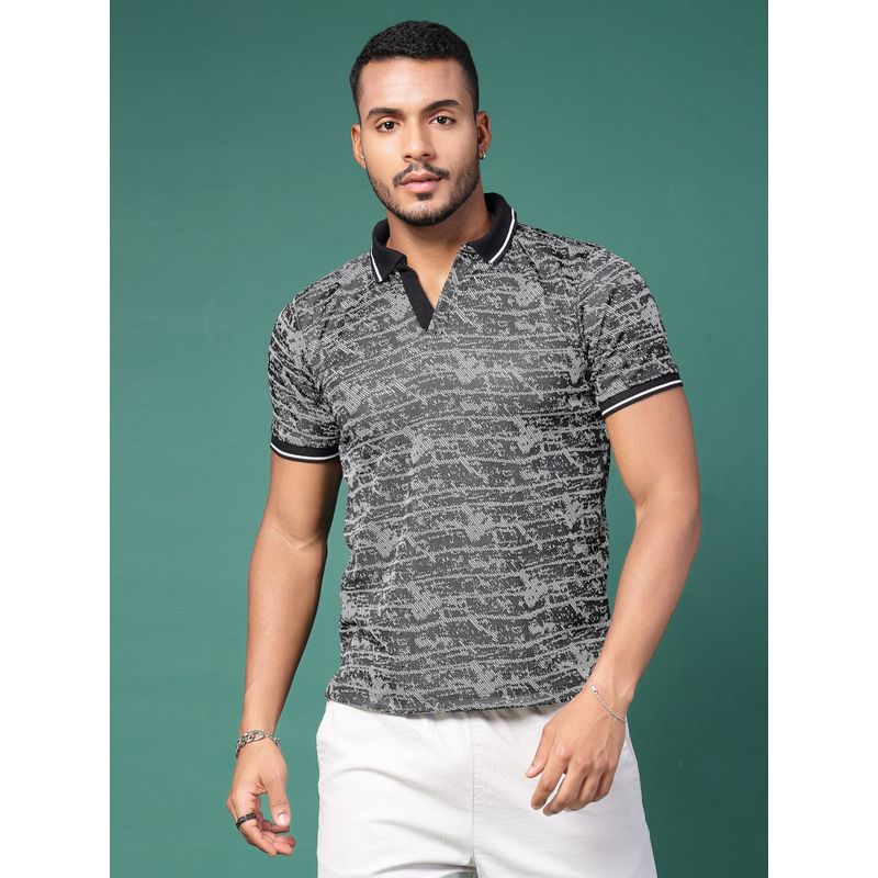 RIGO Men Grey Half Sleeves T-Shirt (2XL)