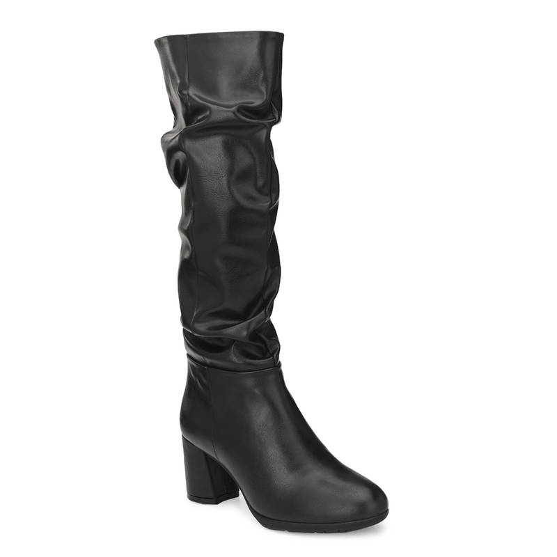 Delize Womens Black Knee Length Chelsea Boots (EURO 40)