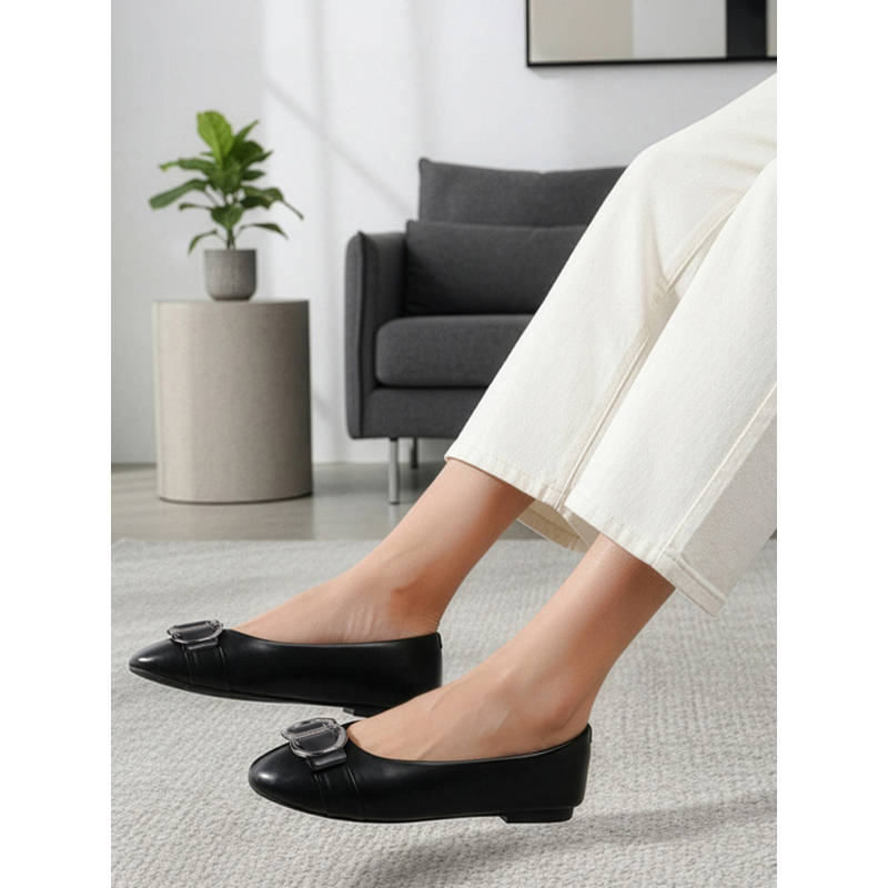 ELLE Women Black Ballerina (EURO 36)