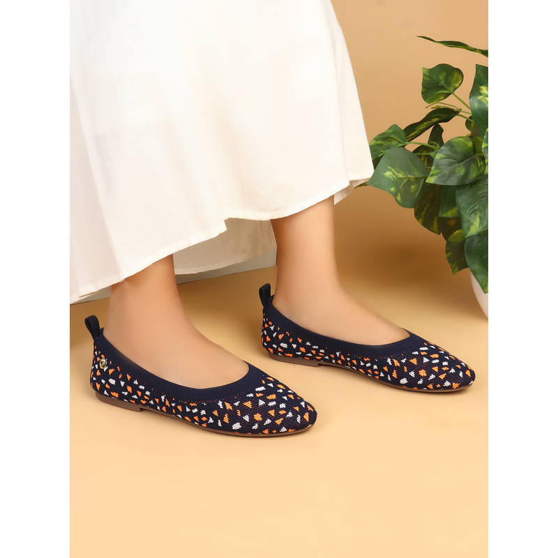 ELLE Women Navy Blue Ballerina (EURO 36)