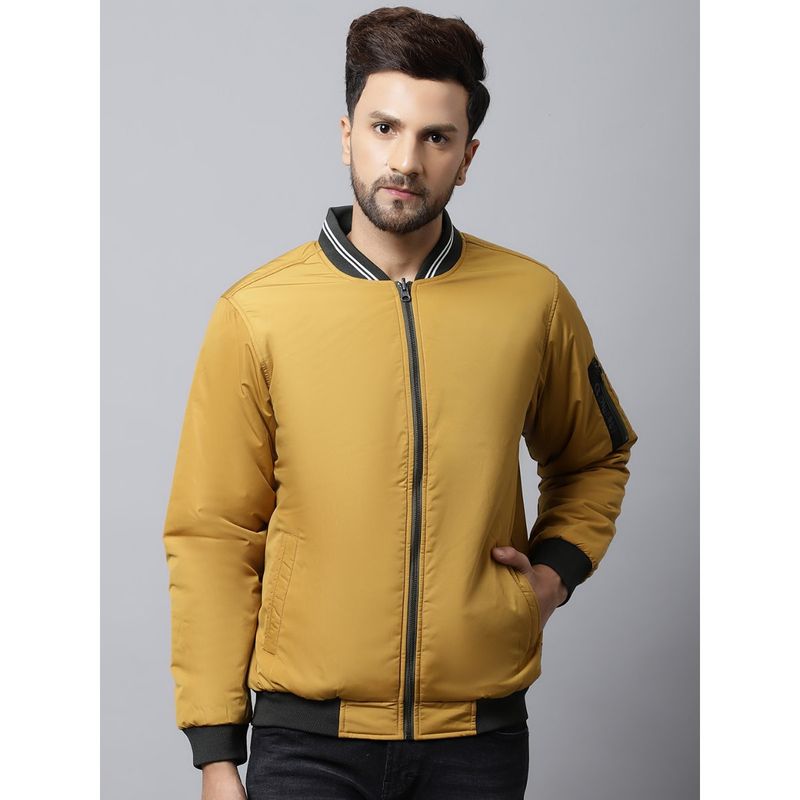 Cantabil Men Mustard Reversible Jacket (L)