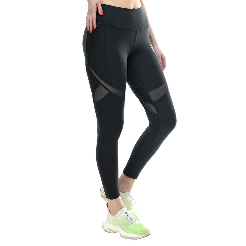 Body Smith Women High Rise Dry Fit Ankle Length Gym Tights (XL)