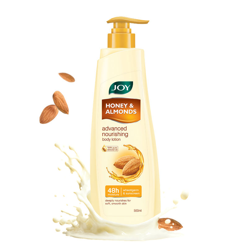 Joy Honey & Almonds Lightweight Body Lotion with Shea Butter, Nourishing 24hr Care for Winter