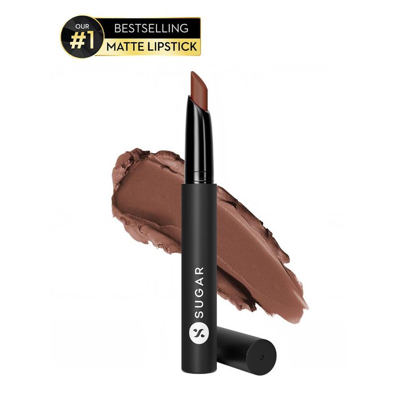 SUGAR Matte Attack Transferproof Lipstick - 14 Caffeine Bandit (Chocolate Brown)