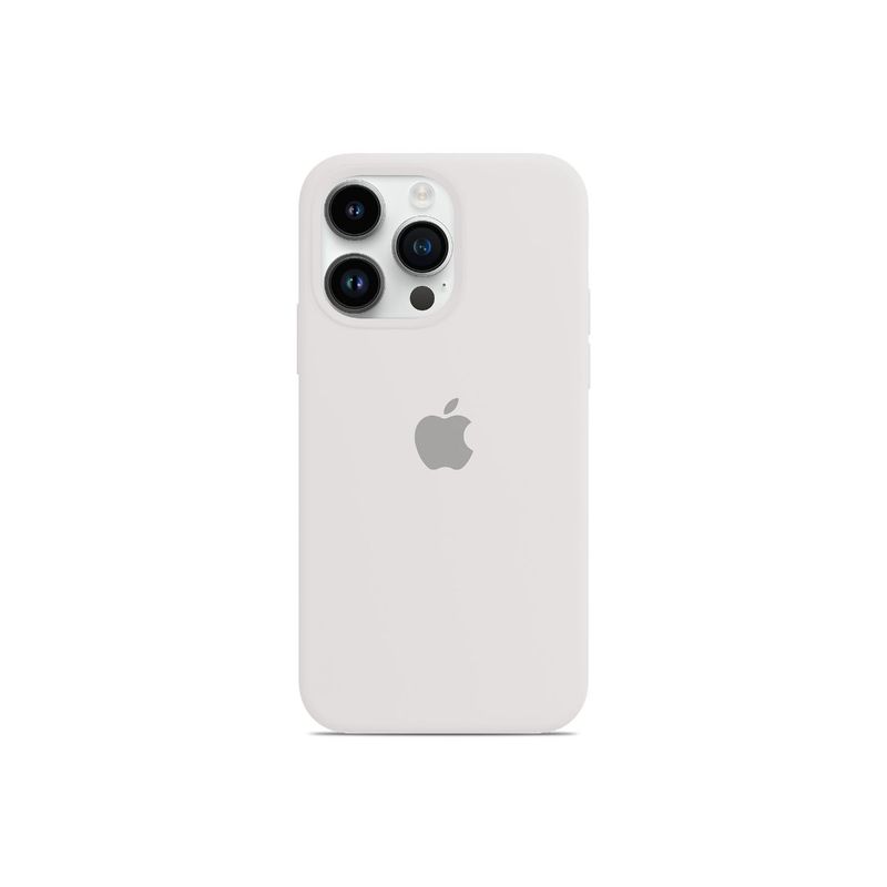 Treemoda White Silicone Flexible Back Case (iPhone 15 Pro)
