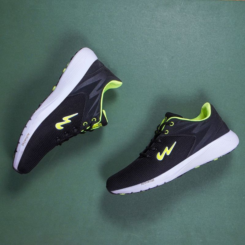 Campus Royce-2 Running Shoes (cg-248-g-blk-grn) - Uk 9