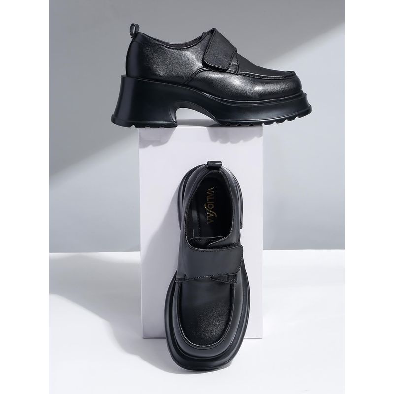 VALIOSAA Black Smart Loafers (EURO 37)