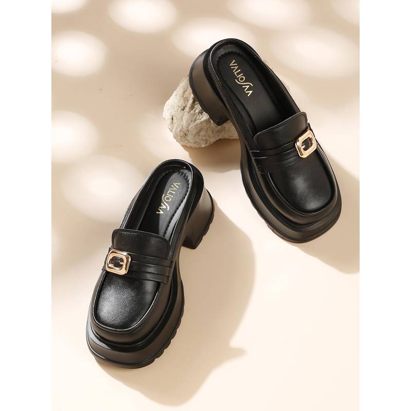 VALIOSAA Black Smart Loafers (EURO 35)