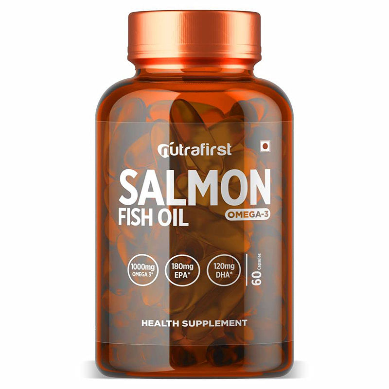 Buy Nutrafirst Salmon Fish Oil Capsules With Omega3 (1000mg), EPA