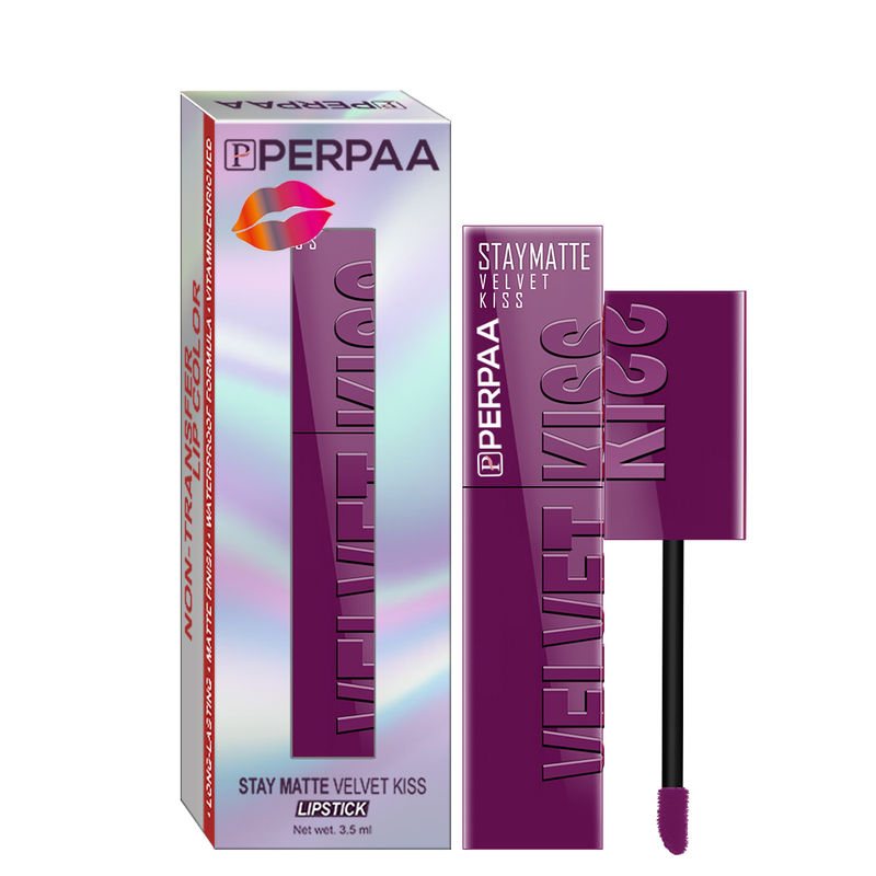 PERPAA Velvet Kiss Matte Waterproof Liquid Lipstick - Wine