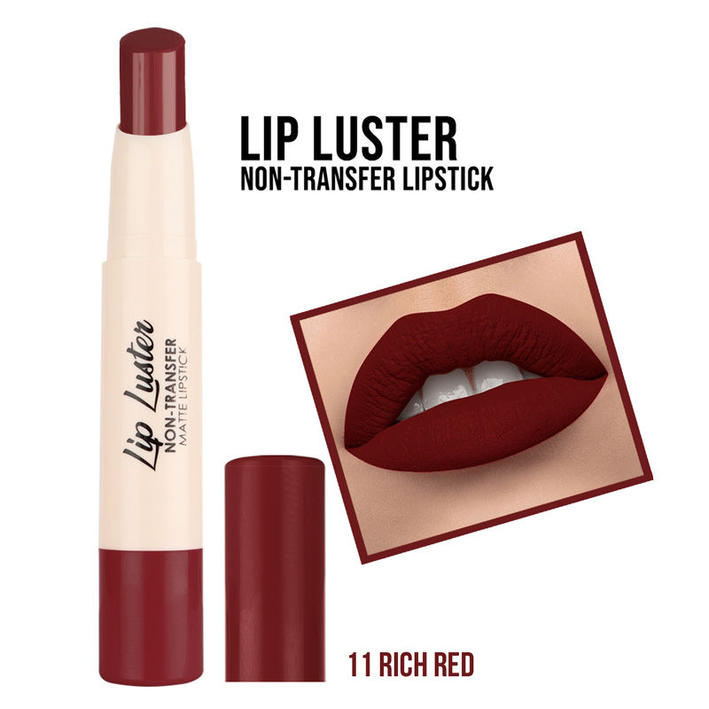 Lyon Beauty Lip Luster Non Transfer Matte Lipstick - Rich Red 11