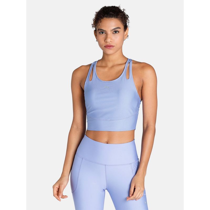 Puma Run Ultraform Crop Womens Blue Tank Top (XS)