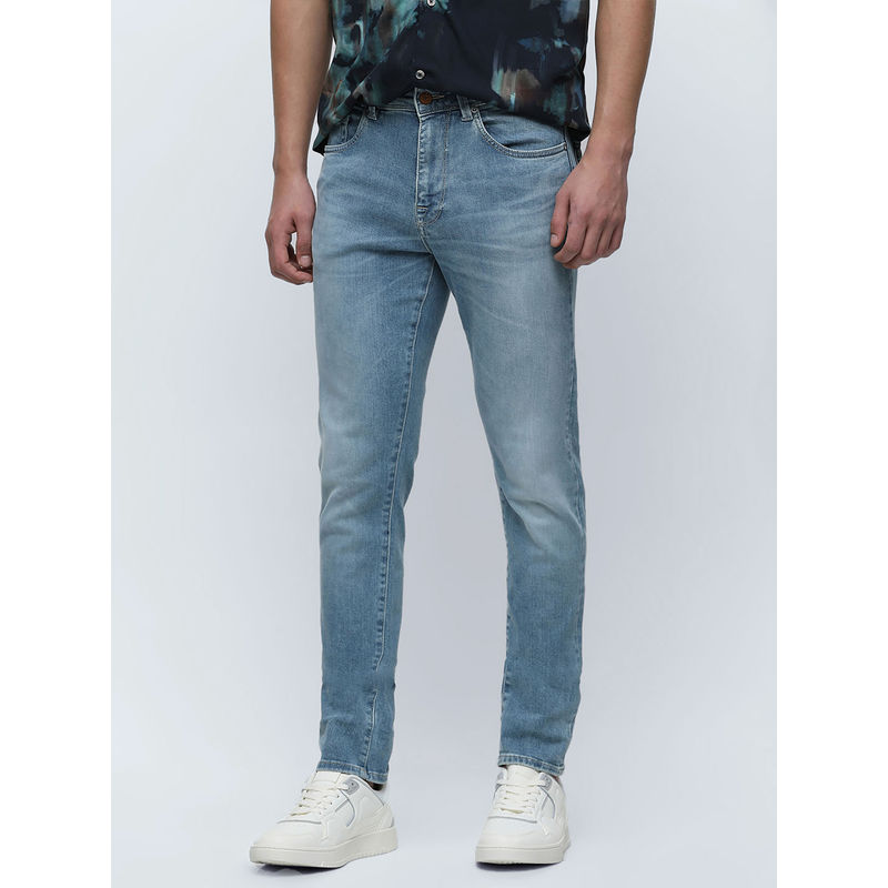 Selected Blue Mid Rise Leon Slim Fit Jeans (38/32)