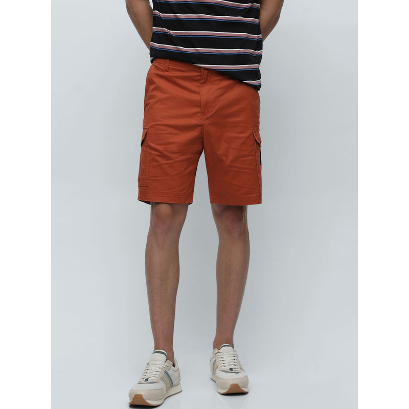 Selected Rust Mid Rise Cargo Shorts (M)